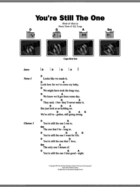 You're Still The One sheet music for guitar (chords) (PDF)