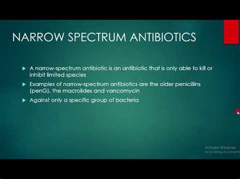 Microbiology Lecture#8 Broad and narrow spectrum antibiotics - YouTube