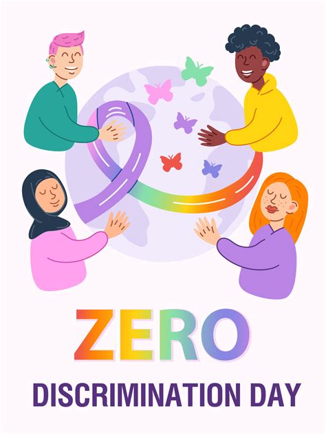 Vector illustration for Zero discrimination day. International Day of Zero Discrimination poster ...