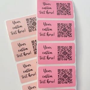 Custom QR Code Stickers, Instagram Qr Code Labels, Qr Code Thank You Sticker, Small Business ...