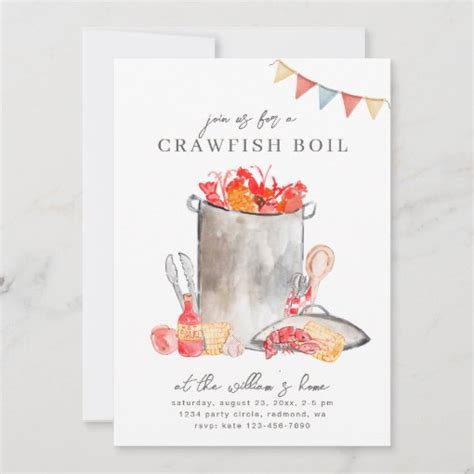 Crawfish Boil Invitations | Crawfish Boil | Zazzle