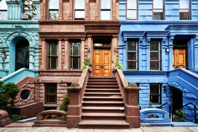 A Row of Historic Brownstones, NYC jigsaw puzzle in Street View puzzles ...