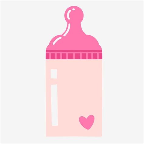 Pink Baby Bottle PNG Picture, Pink Cartoon Simple Baby Bottle, Baby ...