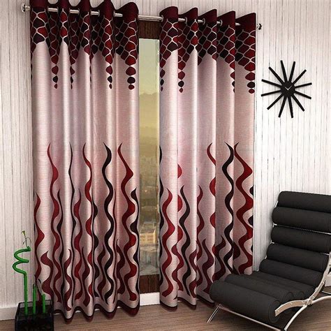 Panel Eyelet Polyester Maroon Curtains (Pack of 2, Window 5 Feet) – Galaxy Home Decor #home # ...