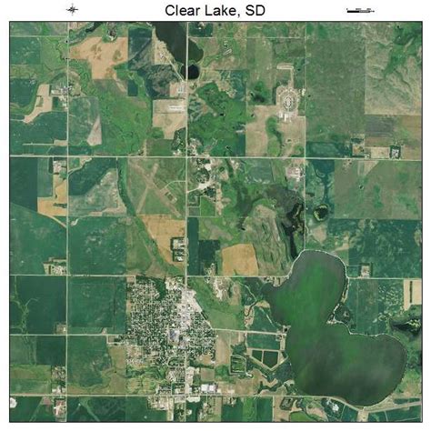 Aerial Photography Map of Clear Lake, SD South Dakota