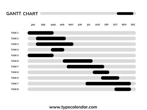 Free Printable Gantt Chart Templates [Excel, Word, PDF] Monthly Maker