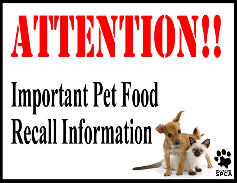 Pets N More: RECALLS: Important Pet Food Recall Information