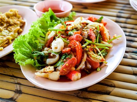 Thai Cuisine Yum Spicy Seafood Salad Free Stock Photo - Public Domain Pictures