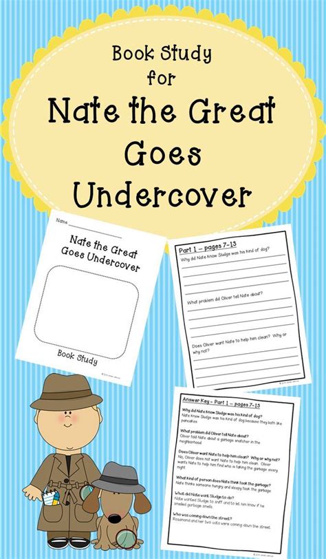 Nate the Great Goes Undercover Book Study | Book study, Reading ...