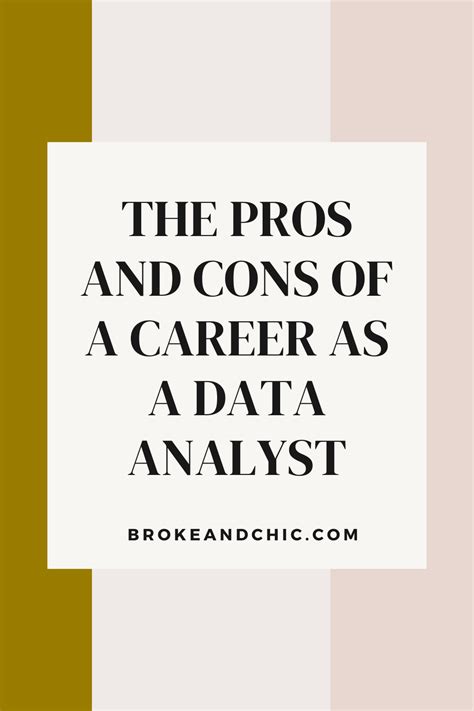 The Pros and Cons of a Career as a Data Analyst - Broke and Chic