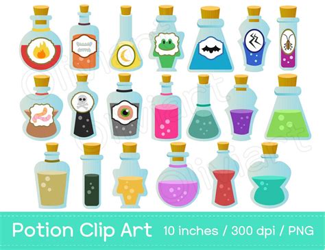 Potion Clipart Witch Potions Clipart Halloween Potions Clip - Etsy ...