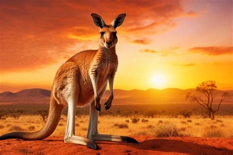 Premium AI Image | An Australian kangaroo in the outback of Australia ...