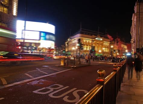 A Night View of the Piccadilly Circus in London Stock Photo - Image of ...