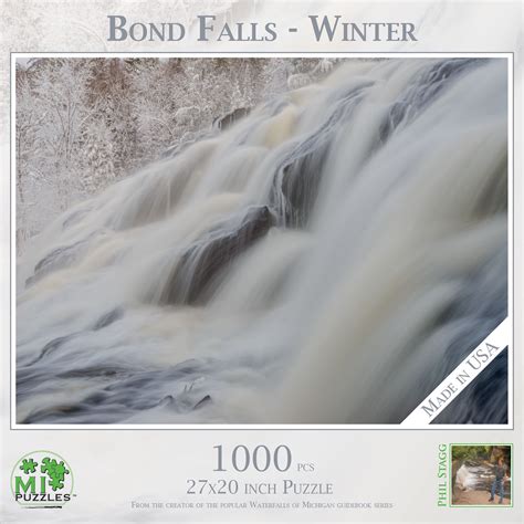 Bond Falls - Winter, 1000 Pieces, MI Puzzles | Puzzle Warehouse