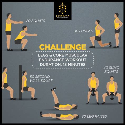 A Fitness challenge, designed to improve your muscular endurance in your legs and core. #Sumaya ...