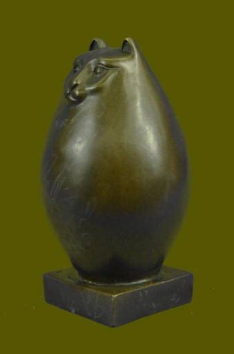 Fernando Botero "the Cat" Lovely Bronze Sculpture,