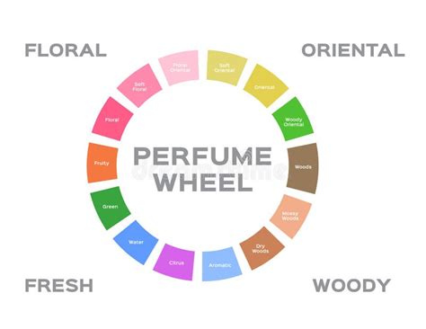 Perfume wheel stock vector. Illustration of icon, fruity - 112345828