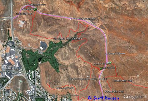 Red Cliffs Desert Reserve » City Creek trail map