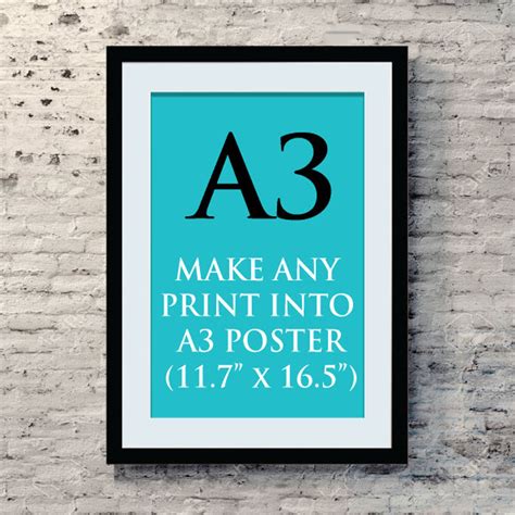 Any Print to A3 Size Poster Movieposter Industrial Print - Etsy