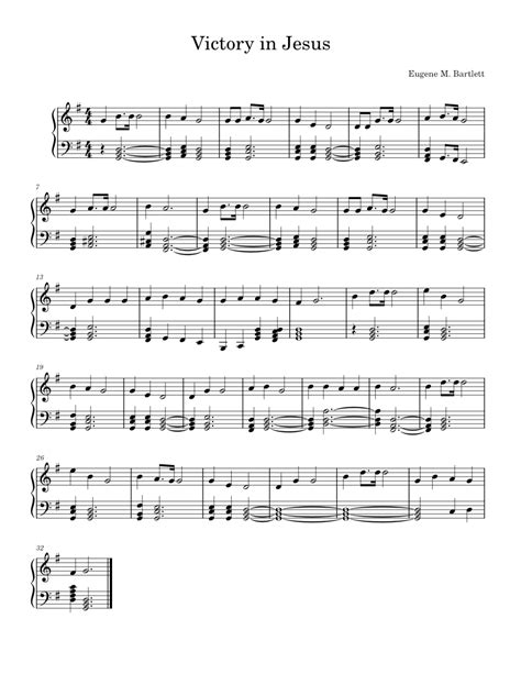 Victory in Jesus – Eugene Bartlett Victory in Jesus Sheet music for ...