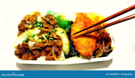 Japanese bento stock photo. Image of meal, chopsticks - 12059050