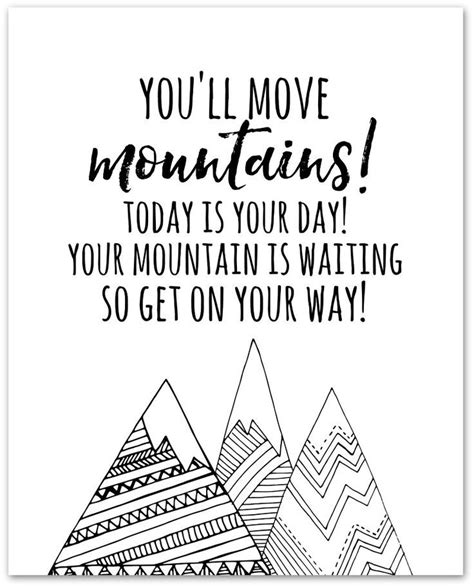 You'll Move Mountains Dr. Seuss Printable | Classroom quotes, Move mountains, Quotes