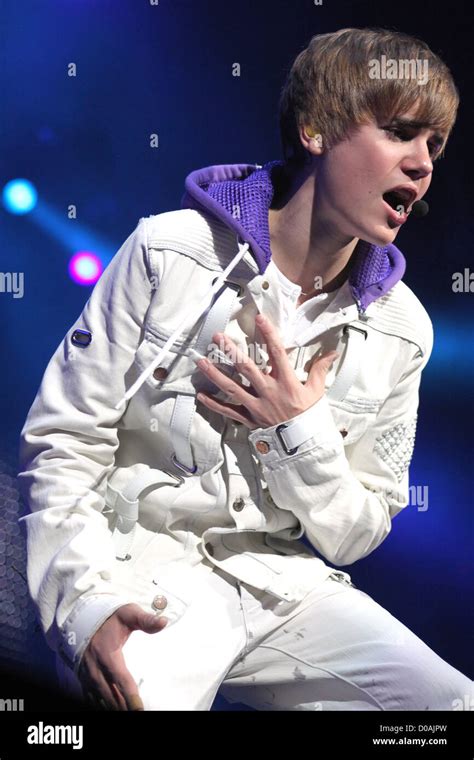 Justin Bieber performing at The Air Canada Centre during his 'My World ...