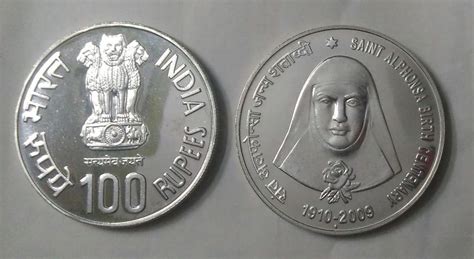 Rs.100 Saint Alphonsa Birth Centenary Proof Coin – Sams Shopping