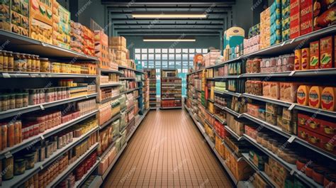 Premium AI Image | Grocery store aisle filled with healthy snacks