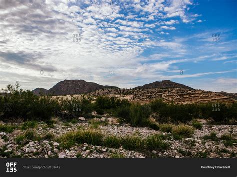 Landscape of West Texas, USA stock photo - OFFSET