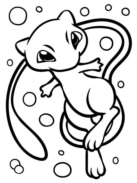 Mew Pokemon Coloring Pages To Print