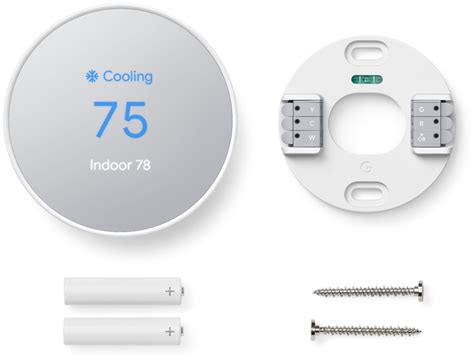 Google Nest Smart Programmable Wifi Thermostat Snow GA01334-US - Best Buy