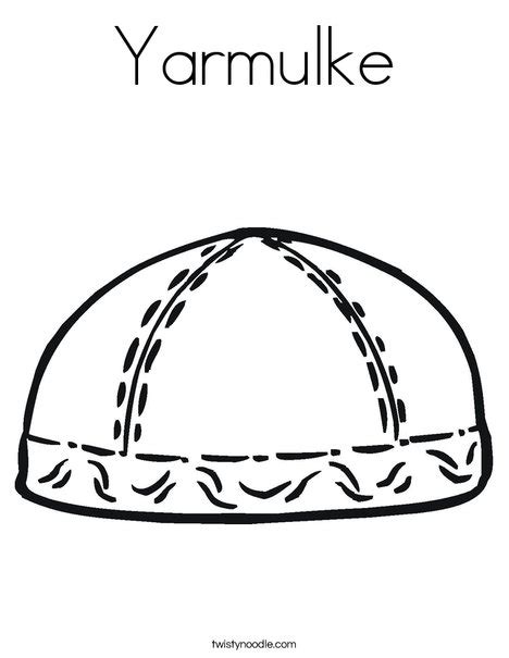 Yarmulke Coloring Page - Twisty Noodle