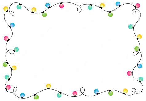 Christmas Light Border Clip Art Black And White Images Pictures Free ...