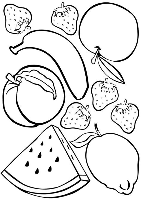 Printable Fruit Coloring Pages For Kids