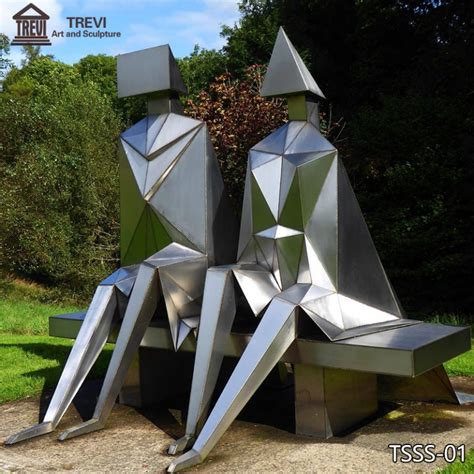 Stainless Steel Abstract Human Figure Sculpture for Garden