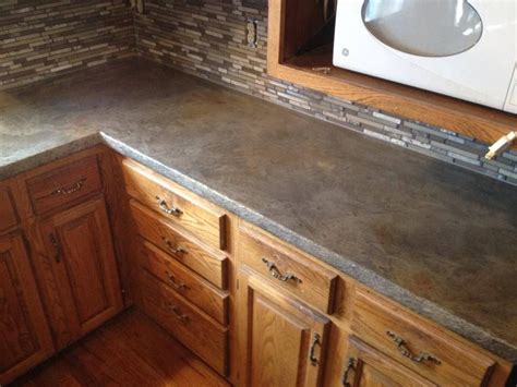 Does your kitchen need an update? A custom concrete overlay is an expensive and cost-effective ...