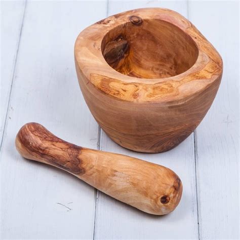 Olivewood Wooden Mortar And Pestle By British and Bespoke ...