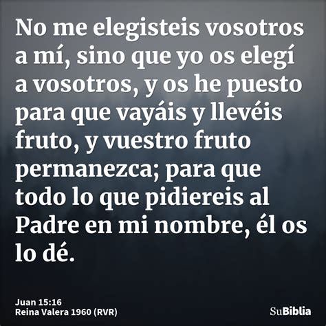 Juan 15:16 - Biblia