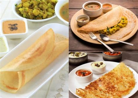 Varieties of Dosa - Plain Dosa Recipe, Mysore Masala Dosa Recipe and Rava Dosa Recipes