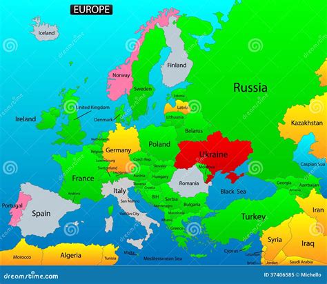 Europe Map Easy To Read
