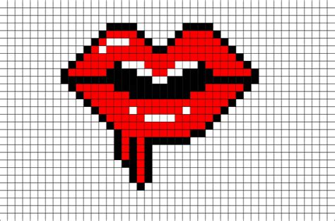 Melting Lips Pixel Art – BRIK