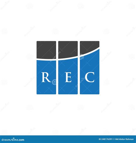 REC Letter Logo Design on WHITE Background. REC Creative Initials Letter Logo Concept. REC ...