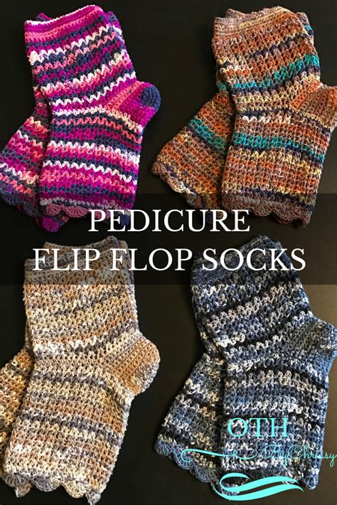 How You Can Easily Make Flip Flop Pedi Socks - Oth By Chrissy | Crochet flip flops, Crochet ...