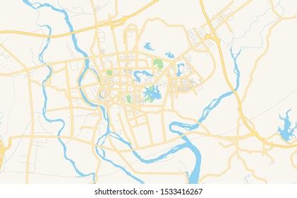 Printable Street Map Yangjiang Province Guangdong Stock Vector (Royalty Free) 1533416267 ...