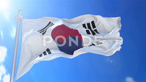 South Korea animated flag pack in 3D and green screen Stock Footage #AD ,#animated#flag#South# ...