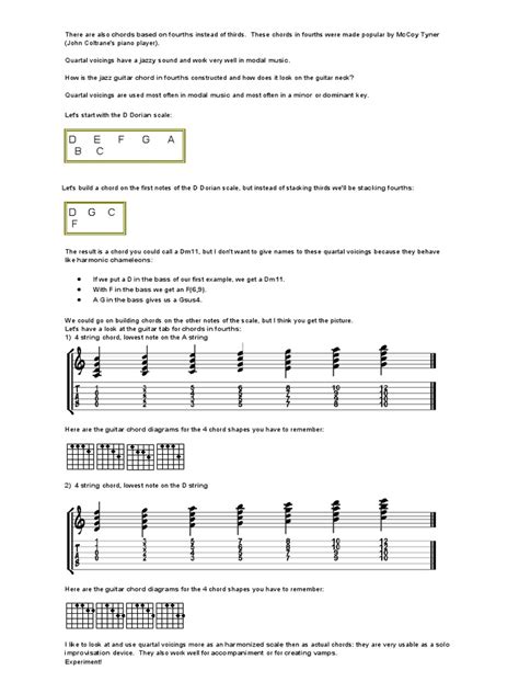 Chords Based On Fourths | PDF