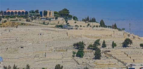 Mount of Olives Panoramic View in Jerusalem Editorial Photo - Image of christianity, churchyard ...