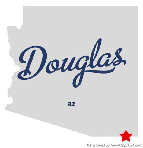 Map of Douglas, AZ, Arizona