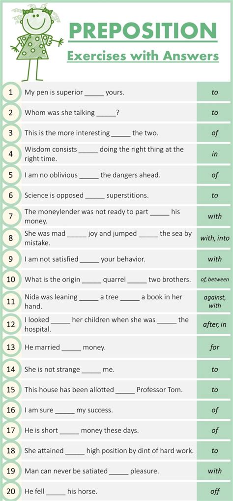 Preposition Exercises With Answers - NCERT Books